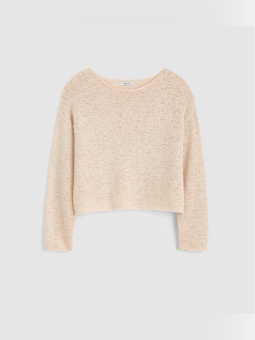 Madewell Women’s Beige Boatneck Summer Pullover Sweater.XS.Boxy oversized relax
